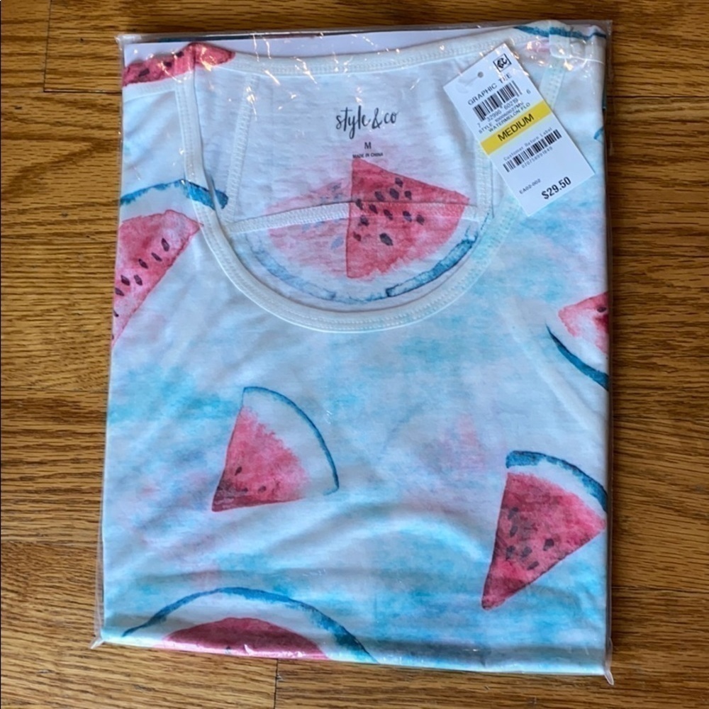 NWT woman’s watermelon tank size medium - Picture 3 of 5